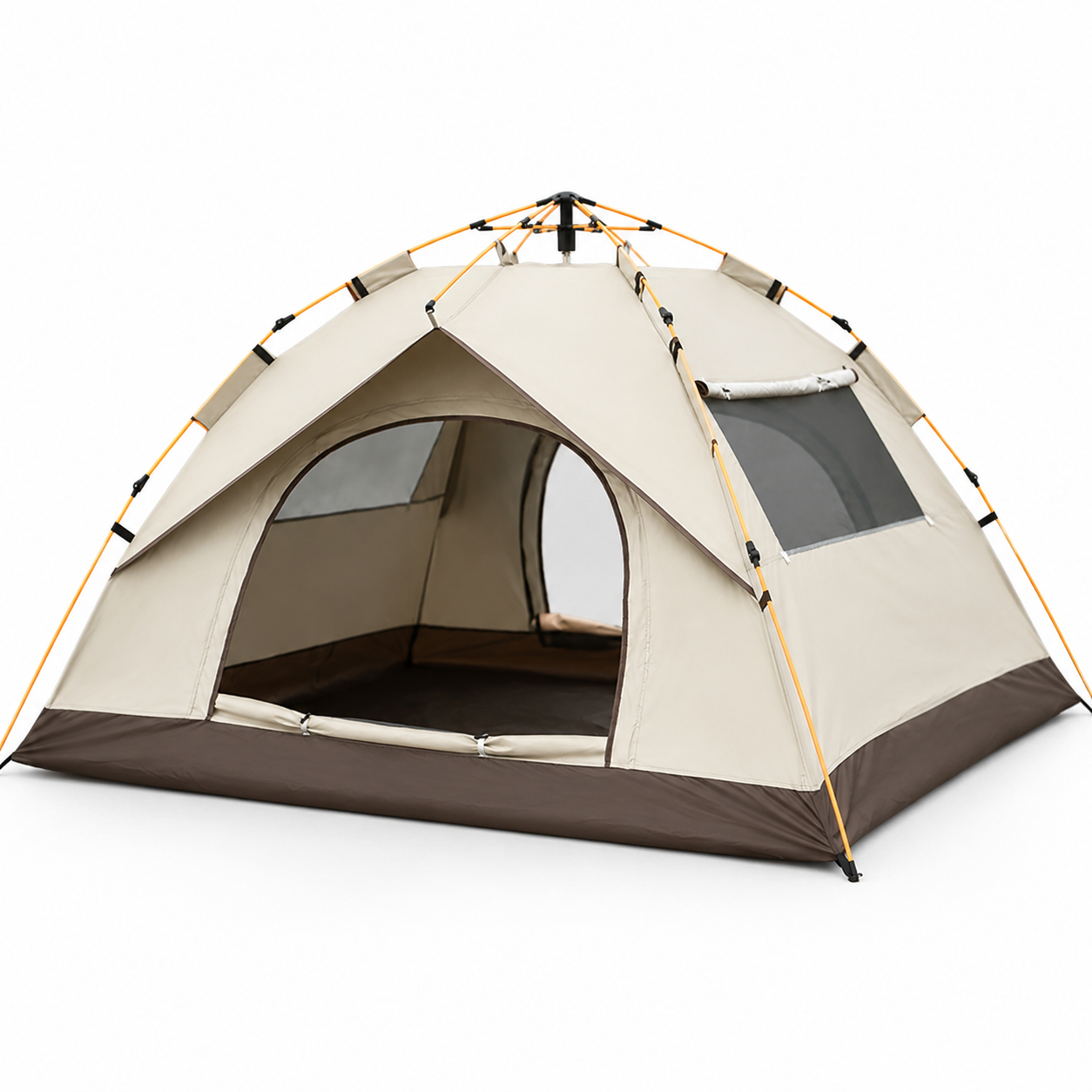 4 Person Pop-Up Tent, Canopy & Sun Shade — Automatic Instant Tent & Beach Tent for Camping, Beach, Picnics & Festivals
