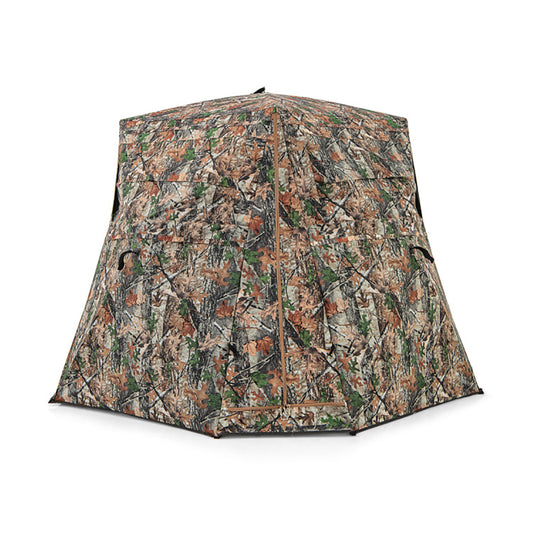 360° See-Through Pop-Up Hunting Blind, 2–3 Person Ground Blind for Deer, Turkey & Elk Hunting & Wildlife Observation
