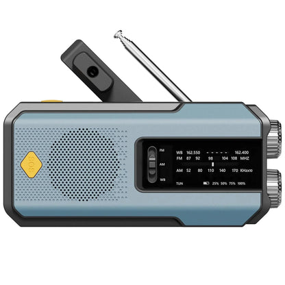 2000mAh Emergency Weather Radio with USB-C, Hand Crank & Solar Charging, Flashlight & Power Bank for Blackouts, Storms, Camping & Fishing