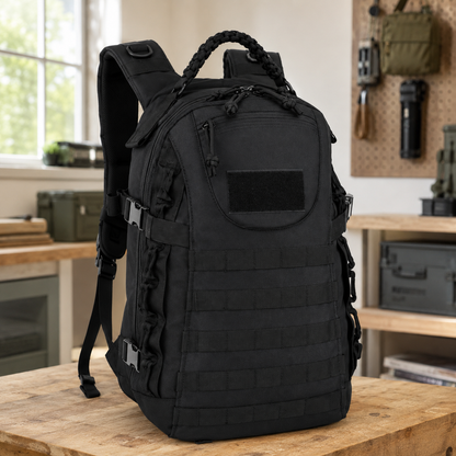 35L Tactical Bug Out Bag & Go Bag, Military-Style Hiking Backpack & Survival Daypack for Men & Women — Large Capacity Army Assault Pack for Camping, Hunting, Trekking & Emergency Preparedness