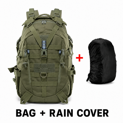 Tactical Laptop Backpack & Travel Hiking Rucksack for Men & Women, MOLLE Daypack with Reflective Strip for Camping, Hunting, Fishing, Bug Out, Climbing & Outdoor Adventures