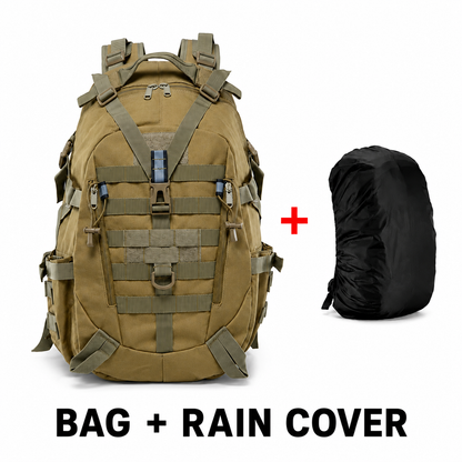 Tactical Laptop Backpack & Travel Hiking Rucksack for Men & Women, MOLLE Daypack with Reflective Strip for Camping, Hunting, Fishing, Bug Out, Climbing & Outdoor Adventures