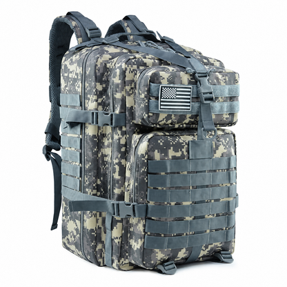 50L Tactical Backpack & Military Assault Pack — MOLLE Hiking Backpack & Laptop Bag for Bug Out, Hunting, Camping & Everyday Carry
