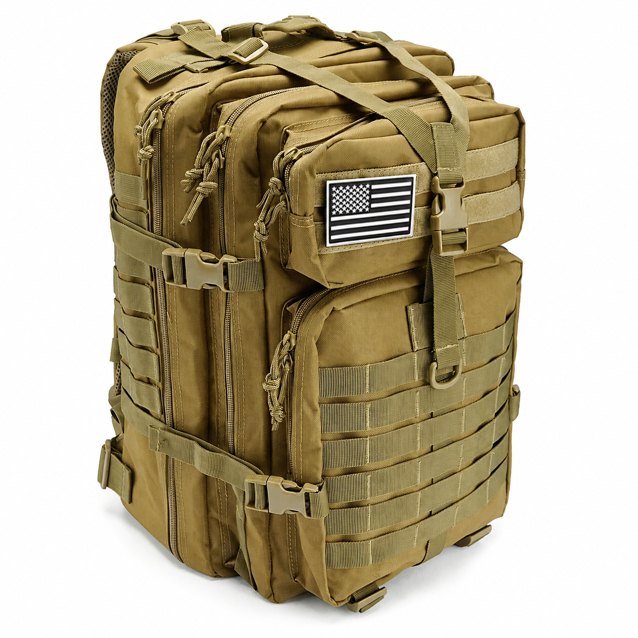 50L Tactical Backpack & Military Assault Pack — MOLLE Hiking Backpack & Laptop Bag for Bug Out, Hunting, Camping & Everyday Carry