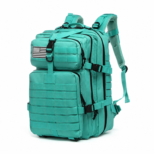 50L Tactical Hiking Backpack & Gym Rucksack with Hydration Bladder Compatibility, 1000D Nylon for Rucking, CrossFit, Hyrox, Camping, Hunting & Fishing — Water-Resistant Outdoor Pack with Laptop Compartment