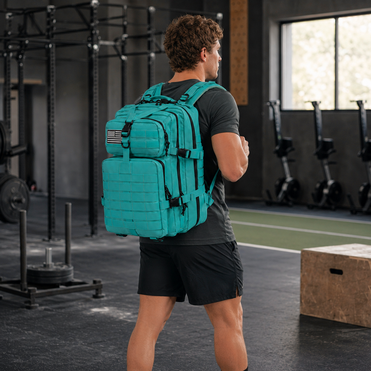 50L Tactical Hiking Backpack & Gym Rucksack with Hydration Bladder Compatibility, 1000D Nylon for Rucking, CrossFit, Hyrox, Camping, Hunting & Fishing — Water-Resistant Outdoor Pack with Laptop Compartment