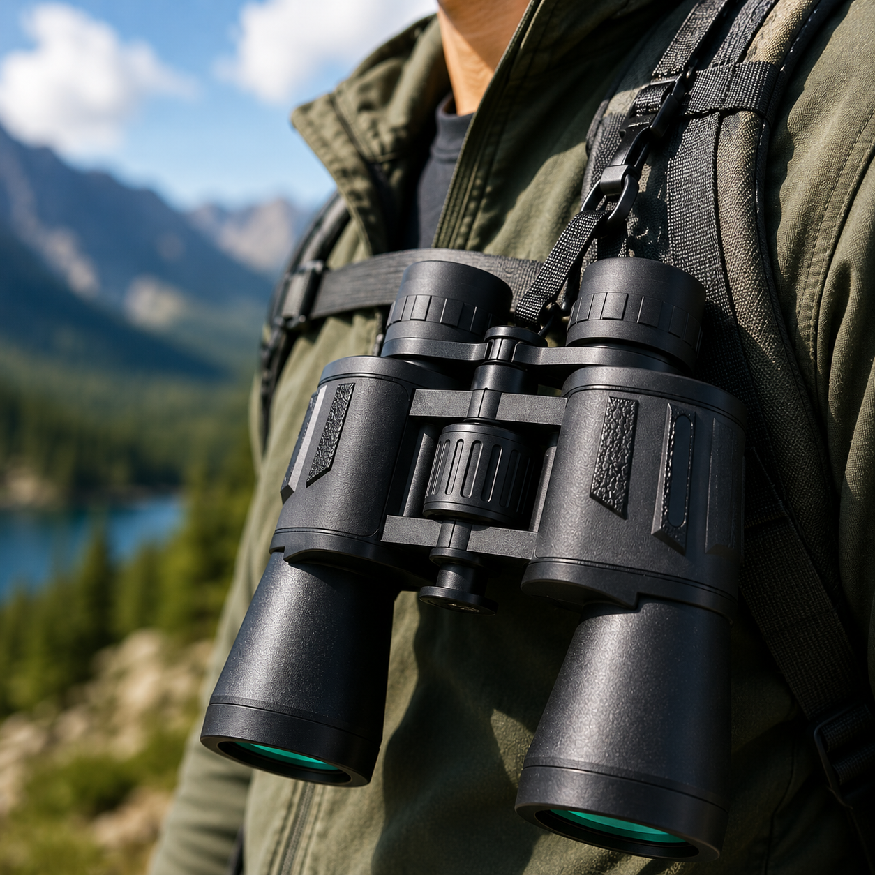 20x50 High-Powered Binoculars with BAK4 Prism & FMC Lens, IPX4 Water-Resistant for Bird Watching, Hunting, Wildlife Viewing, Hiking & Camping
