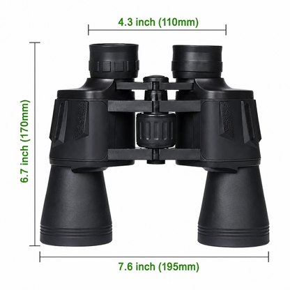 20x50 High-Powered Binoculars with BAK4 Prism & FMC Lens, IPX4 Water-Resistant for Bird Watching, Hunting, Wildlife Viewing, Hiking & Camping