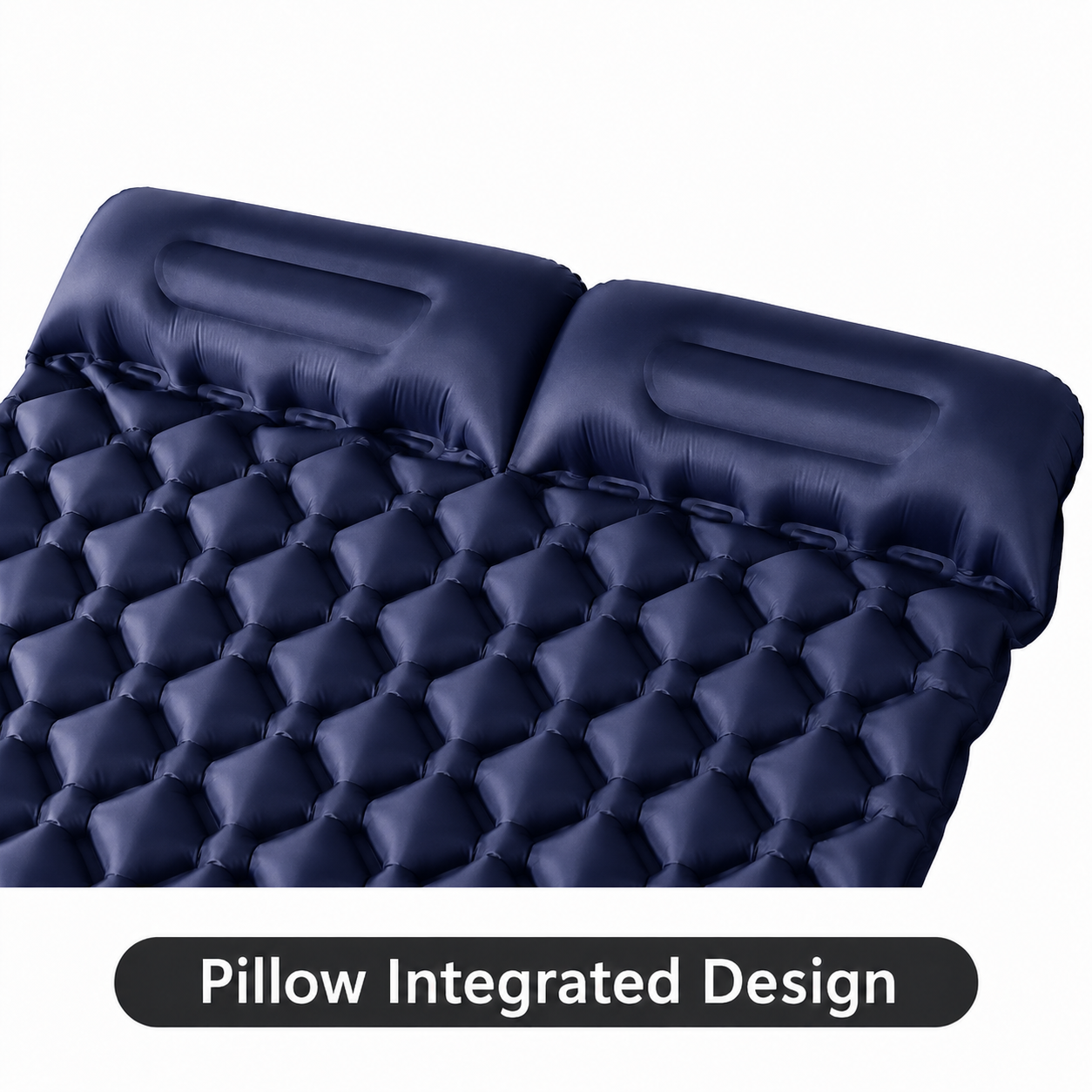Double Sleeping Pad & Air Mattress for 2 — Self-Inflating Camping Mattress with Dual Pillows & Inflatable Bed for Couples, Camping & Hiking