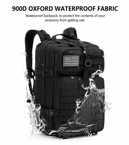 50L Tactical Backpack & Military Assault Pack — MOLLE Hiking Backpack & Laptop Bag for Bug Out, Hunting, Camping & Everyday Carry