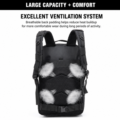 50L Tactical Backpack & Military Assault Pack — MOLLE Hiking Backpack & Laptop Bag for Bug Out, Hunting, Camping & Everyday Carry
