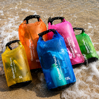 2L–20L Waterproof Floating Dry Bag, Roll-Top Dry Sack for Kayaking, Boating, Fishing, Rafting, Hiking & Camping