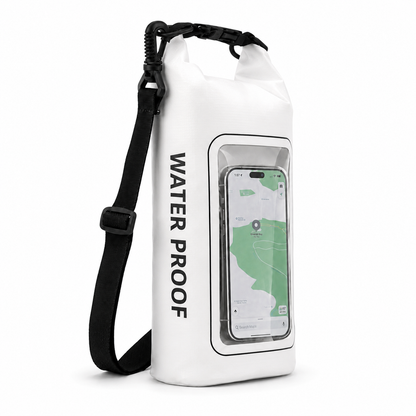 Waterproof Dry Bag, Waterproof Phone Pouch, Waterproof Phone Case & Beach Bag with Phone Window — IPX6 Roll-Top Dry Sack, Waterproof Sling Bag & Shoulder Bag for Kayaking, Boating, Rafting, Swimming & Travel, 2L