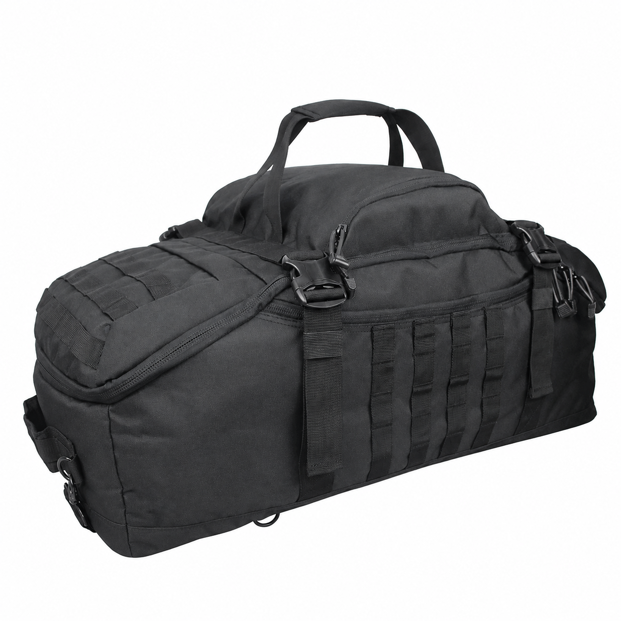 45L Gym Bag, Duffel & Duffle Bag Backpack — 3-Way Tactical Gym Duffle Bag with MOLLE System for Gym, Travel, Camping, Hiking & Bug Out