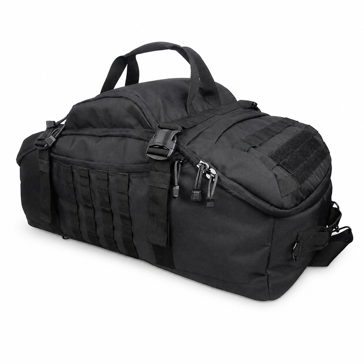 80L Gym Bag, Duffel & Duffle Bag Backpack — 3-Way Large Tactical Gym Duffle Bag with MOLLE System for Gym, Travel, Camping, Hiking & Bug Out