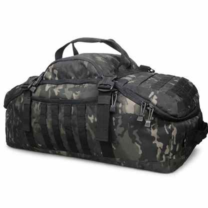 80L Gym Bag, Duffel & Duffle Bag Backpack — 3-Way Large Tactical Gym Duffle Bag with MOLLE System for Gym, Travel, Camping, Hiking & Bug Out