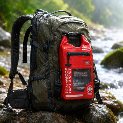 250-Piece Waterproof Survival First Aid Kit with Dry Bag for Camping, Hiking, Boating, Fishing & Emergency Preparedness