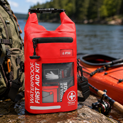 250-Piece Waterproof Survival First Aid Kit with Dry Bag for Camping, Hiking, Boating, Fishing & Emergency Preparedness