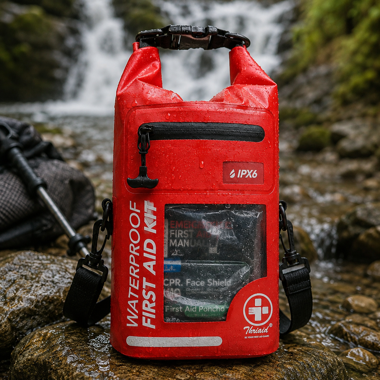 250-Piece Waterproof Survival First Aid Kit with Dry Bag for Camping, Hiking, Boating, Fishing & Emergency Preparedness