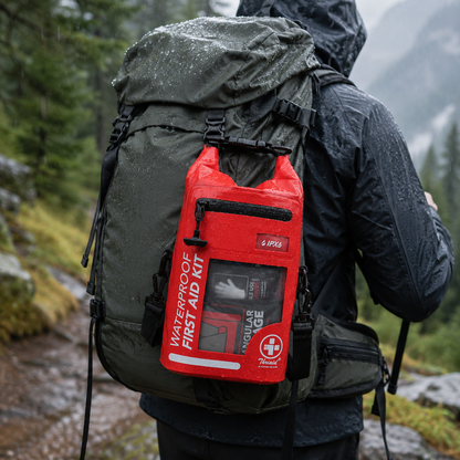 250-Piece Waterproof Survival First Aid Kit with Dry Bag for Camping, Hiking, Boating, Fishing & Emergency Preparedness