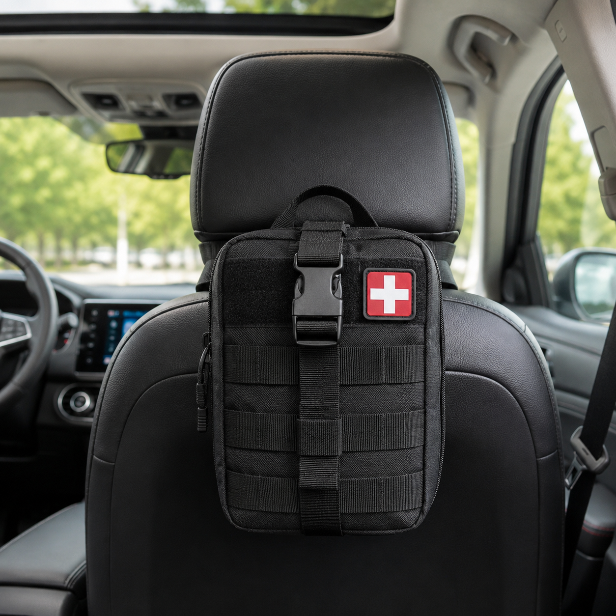 156-Piece MOLLE First Aid Kit, Portable Emergency Survival Pouch for Car, Camping, Hiking, Fishing, Boating & Travel