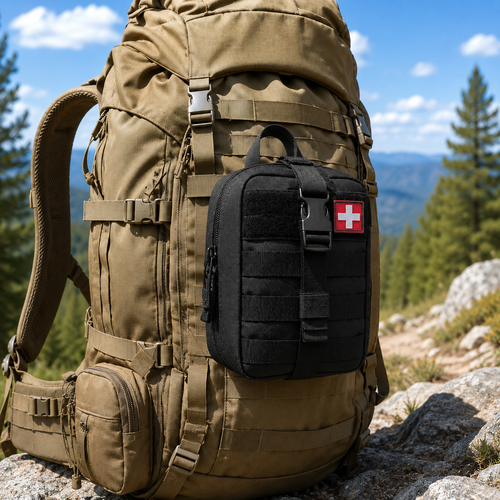 156-Piece MOLLE First Aid Kit, Portable Emergency Survival Pouch for Car, Camping, Hiking, Fishing, Boating & Travel
