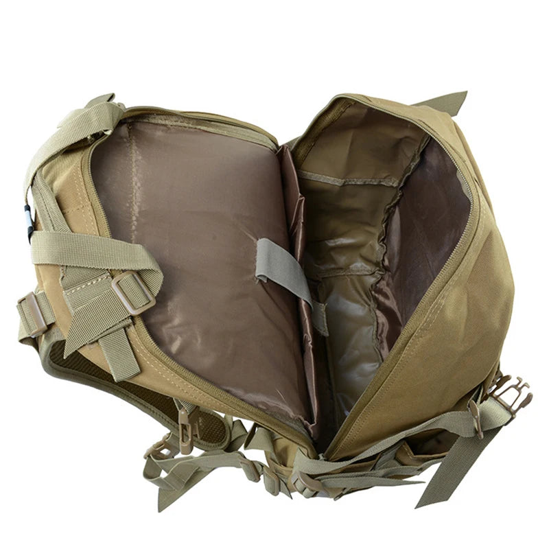 Tactical Laptop Backpack & Travel Hiking Rucksack for Men & Women, MOLLE Daypack with Reflective Strip for Camping, Hunting, Fishing, Bug Out, Climbing & Outdoor Adventures