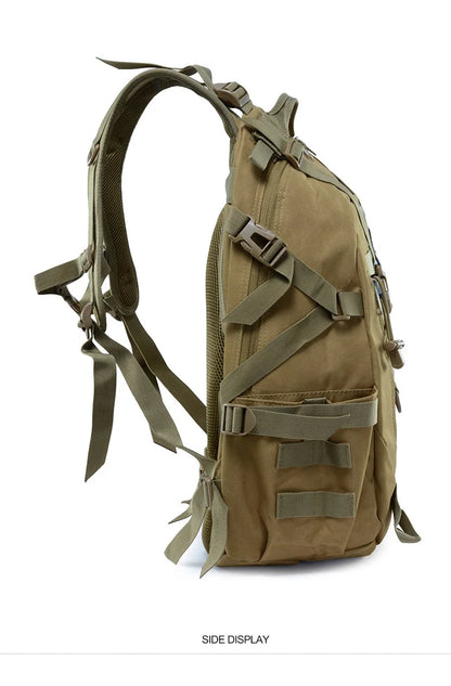 Tactical Laptop Backpack & Travel Hiking Rucksack for Men & Women, MOLLE Daypack with Reflective Strip for Camping, Hunting, Fishing, Bug Out, Climbing & Outdoor Adventures