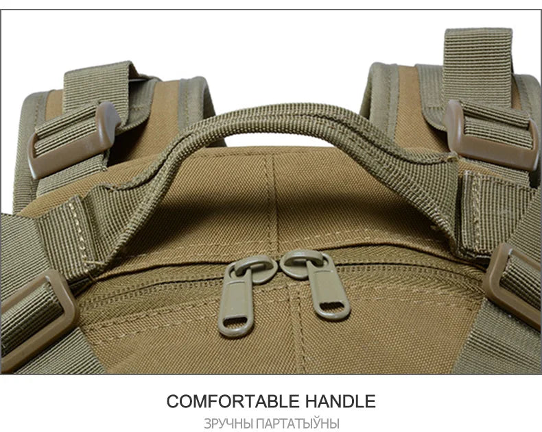 Tactical Laptop Backpack & Travel Hiking Rucksack for Men & Women, MOLLE Daypack with Reflective Strip for Camping, Hunting, Fishing, Bug Out, Climbing & Outdoor Adventures