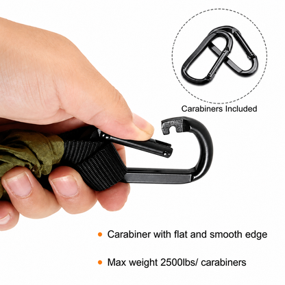 Double Camping Hammock, 2 Person Portable Outdoor Tree Hammock with Straps & Carabiners, 75D Nylon Taffeta, 500 lb Capacity for Hiking, Backpacking, Travel & Garden