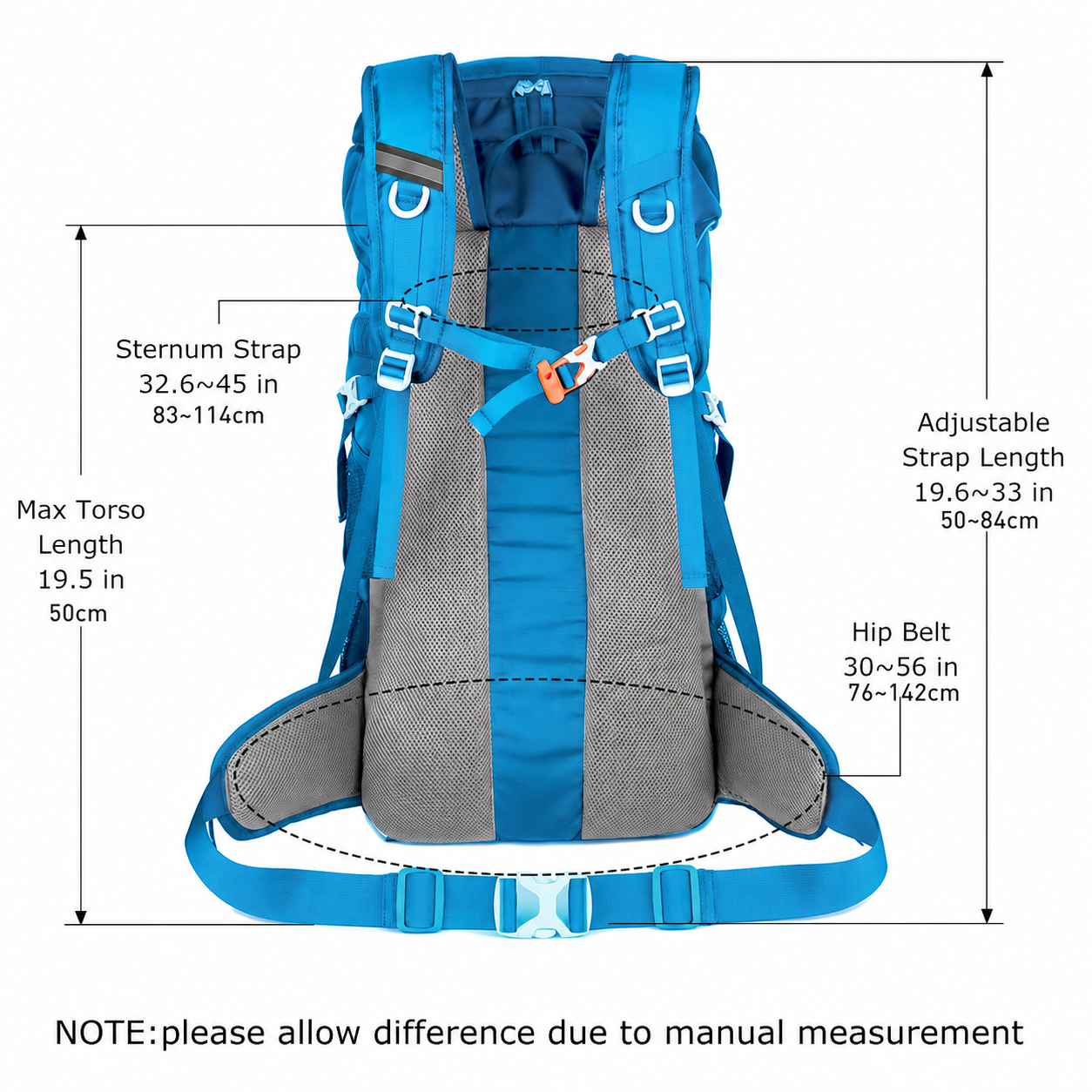 50L Travel Backpack & Hiking Rucksack with Rain Cover for Men & Women, Multifunctional Camping & Mountaineering Bag for Trekking, Hunting, Bug Out & Outdoor Adventures