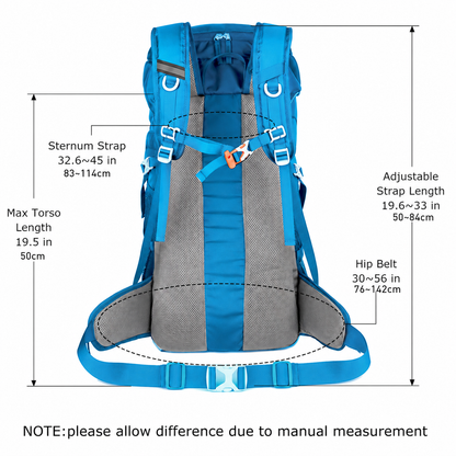 50L Travel Backpack & Hiking Rucksack with Rain Cover for Men & Women, Multifunctional Camping & Mountaineering Bag for Trekking, Hunting, Bug Out & Outdoor Adventures