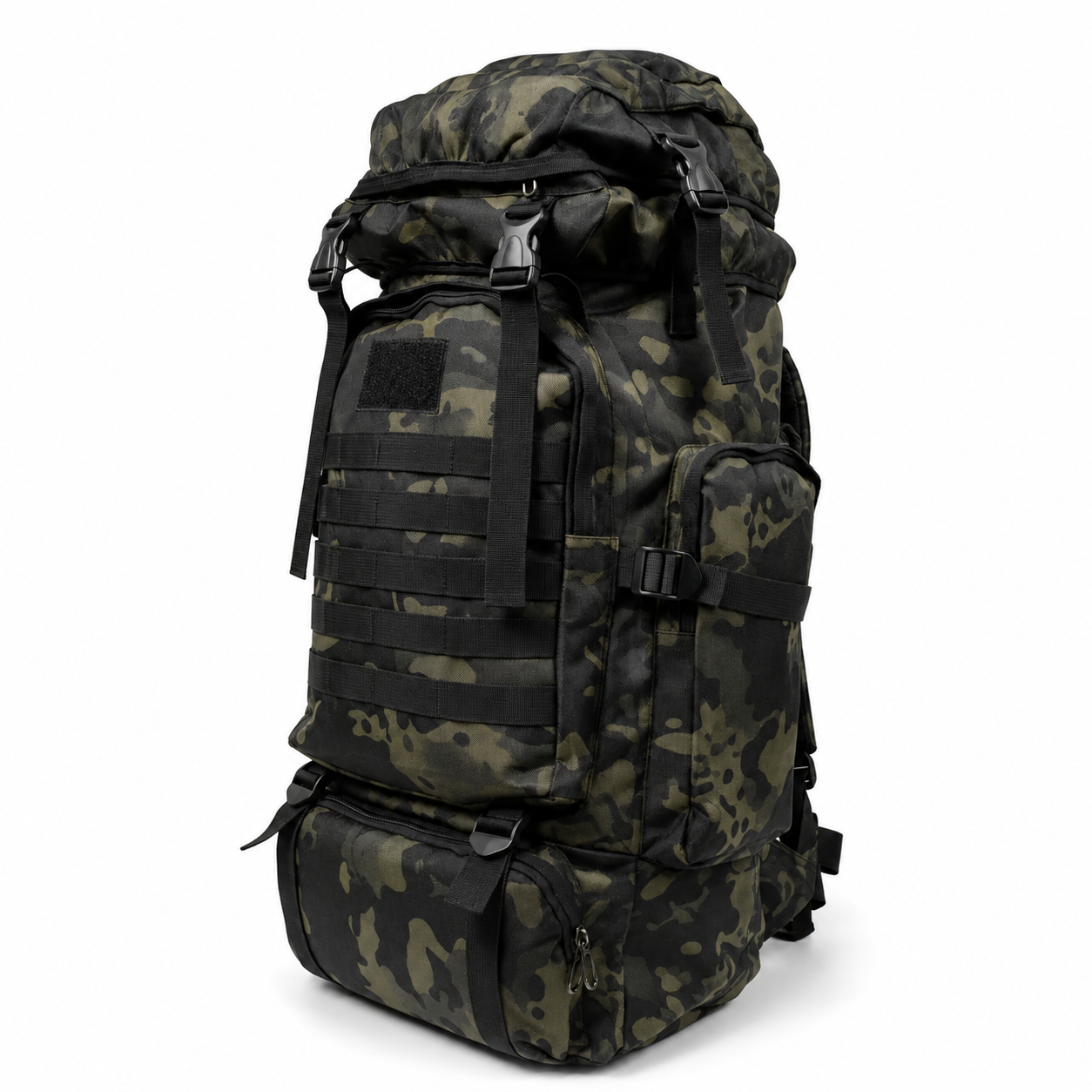 80L Tactical Backpack & Military Rucksack with MOLLE System — Large Hiking Backpack & Army Assault Pack for Camping, Hunting, Bug Out, Mountaineering & Backpacking