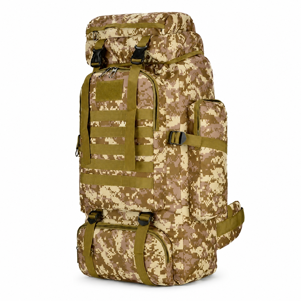80L Tactical Backpack & Military Rucksack with MOLLE System — Large Hiking Backpack & Army Assault Pack for Camping, Hunting, Bug Out, Mountaineering & Backpacking