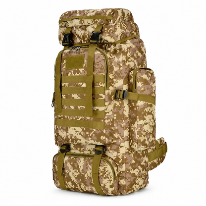 80L Tactical Backpack & Military Rucksack with MOLLE System — Large Hiking Backpack & Army Assault Pack for Camping, Hunting, Bug Out, Mountaineering & Backpacking