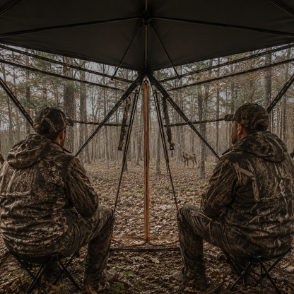 360° See-Through Pop-Up Hunting Blind, 2–3 Person Ground Blind for Deer, Turkey & Elk Hunting & Wildlife Observation