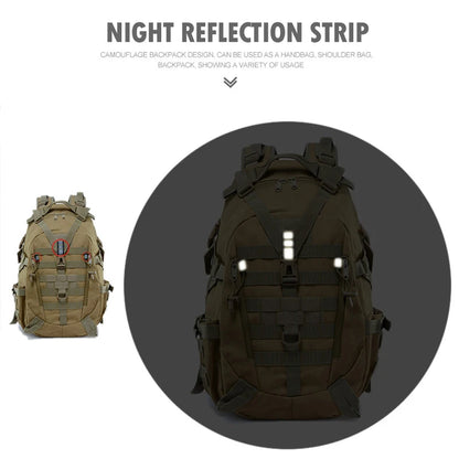 Tactical Laptop Backpack & Travel Hiking Rucksack for Men & Women, MOLLE Daypack with Reflective Strip for Camping, Hunting, Fishing, Bug Out, Climbing & Outdoor Adventures