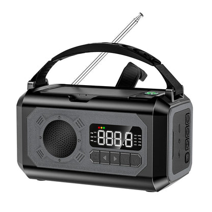12000mAh Large-Capacity NOAA Emergency Weather Radio with Hand Crank, Solar & USB-C Charging, Flashlight & Power Bank for Blackouts, Storms, Camping & Fishing