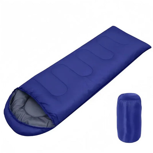 Sleeping Bag for Camping, Backpacking & Hiking — Lightweight 3-Season Cotton Sleeping Bag with Double Zipper & Splicing Design for Adults, Fits Up to 6'7"