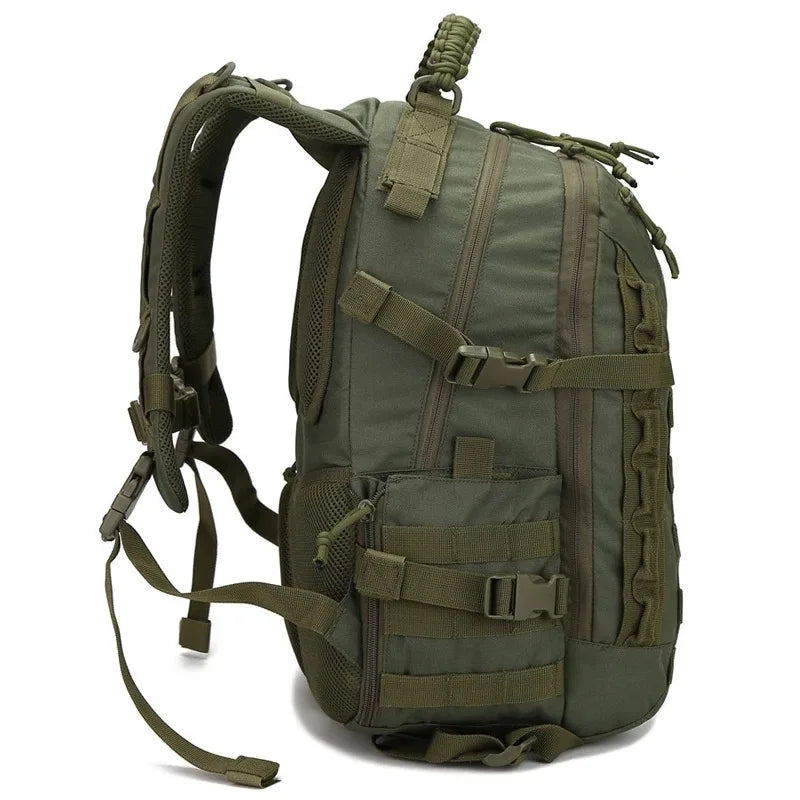 35L Tactical Bug Out Bag & Go Bag, Military-Style Hiking Backpack & Survival Daypack for Men & Women — Large Capacity Army Assault Pack for Camping, Hunting, Trekking & Emergency Preparedness