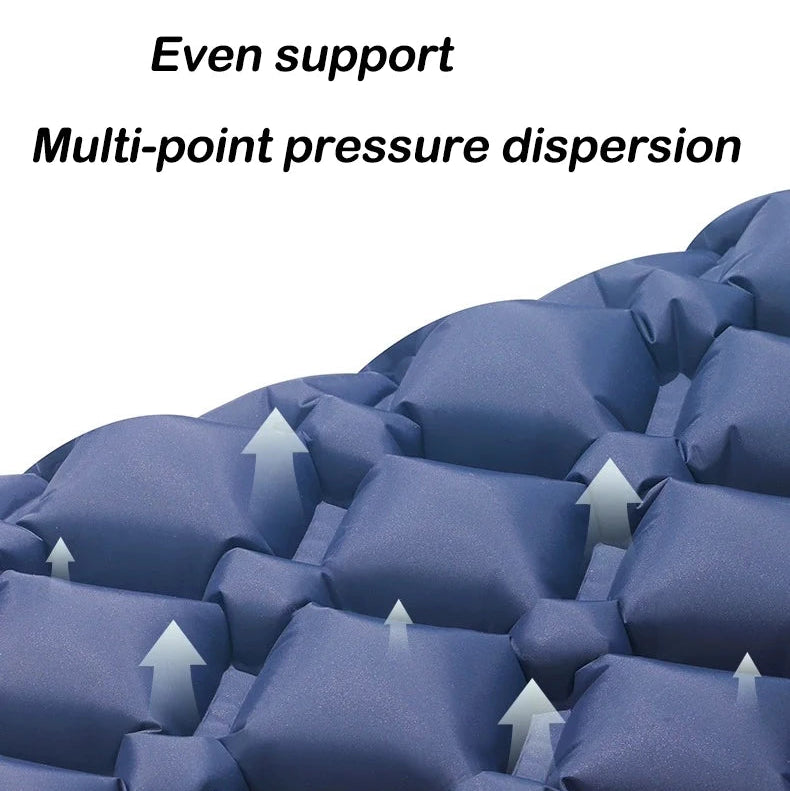 Double Sleeping Pad & Air Mattress for 2 — Self-Inflating Camping Mattress with Dual Pillows & Inflatable Bed for Couples, Camping & Hiking