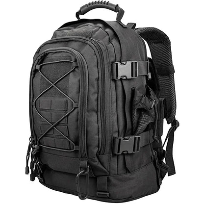 60L Expandable Tactical Hiking Backpack & Military Rucksack with MOLLE System, Waistbelt & Carabiner Hook for Camping, Hunting, Bug Out, Travel & Backpacking