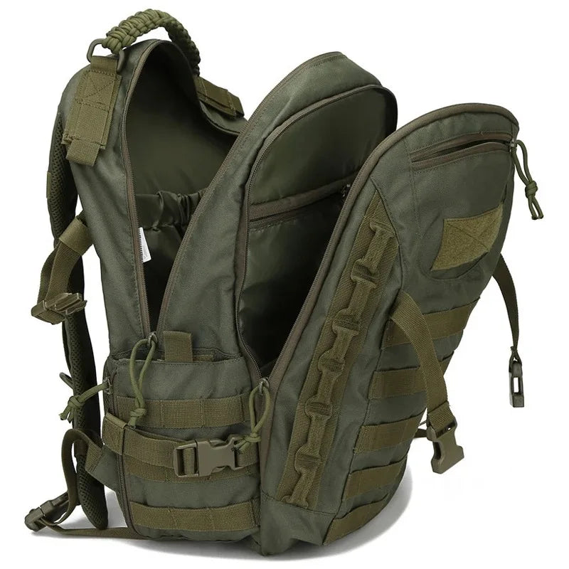 35L Tactical Bug Out Bag & Go Bag, Military-Style Hiking Backpack & Survival Daypack for Men & Women — Large Capacity Army Assault Pack for Camping, Hunting, Trekking & Emergency Preparedness
