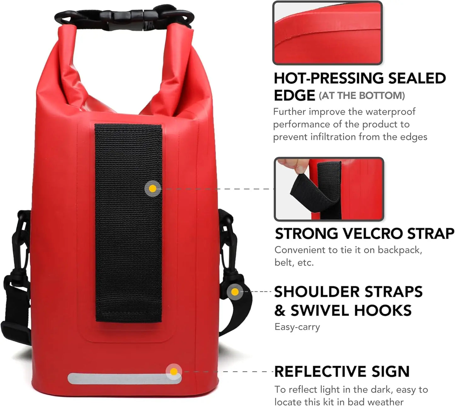 250-Piece Waterproof Survival First Aid Kit with Dry Bag for Camping, Hiking, Boating, Fishing & Emergency Preparedness