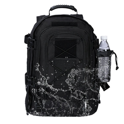 60L Expandable Tactical Hiking Backpack & Military Rucksack with MOLLE System, Waistbelt & Carabiner Hook for Camping, Hunting, Bug Out, Travel & Backpacking