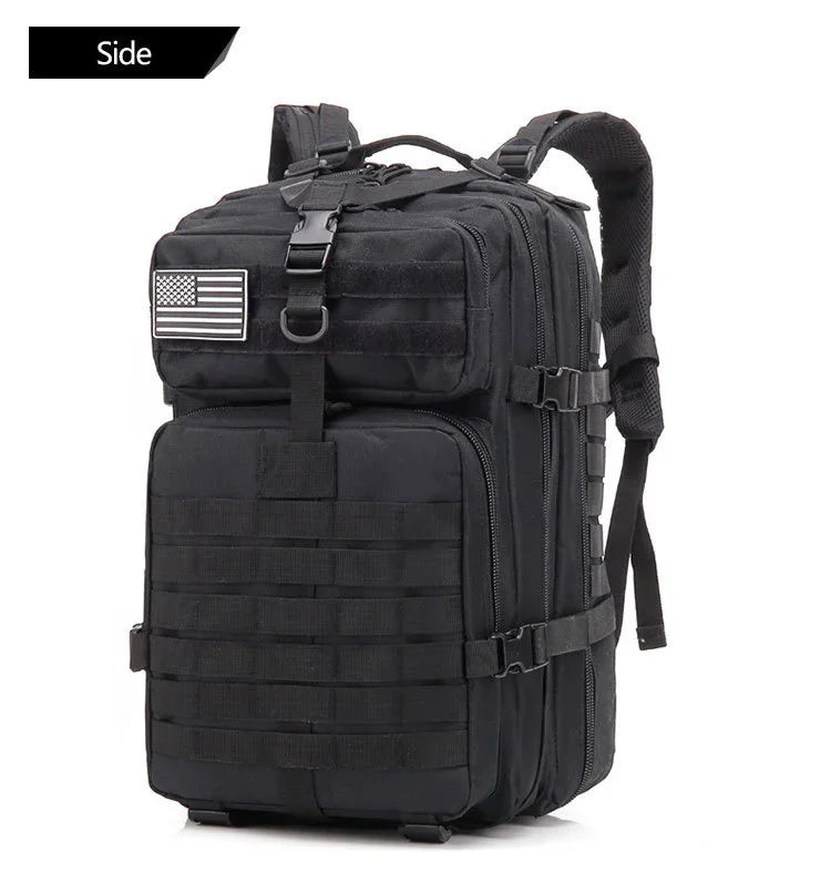 50L Tactical Backpack & Military Assault Pack — MOLLE Hiking Backpack & Laptop Bag for Bug Out, Hunting, Camping & Everyday Carry