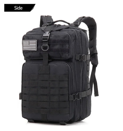 50L Tactical Backpack & Military Assault Pack — MOLLE Hiking Backpack & Laptop Bag for Bug Out, Hunting, Camping & Everyday Carry