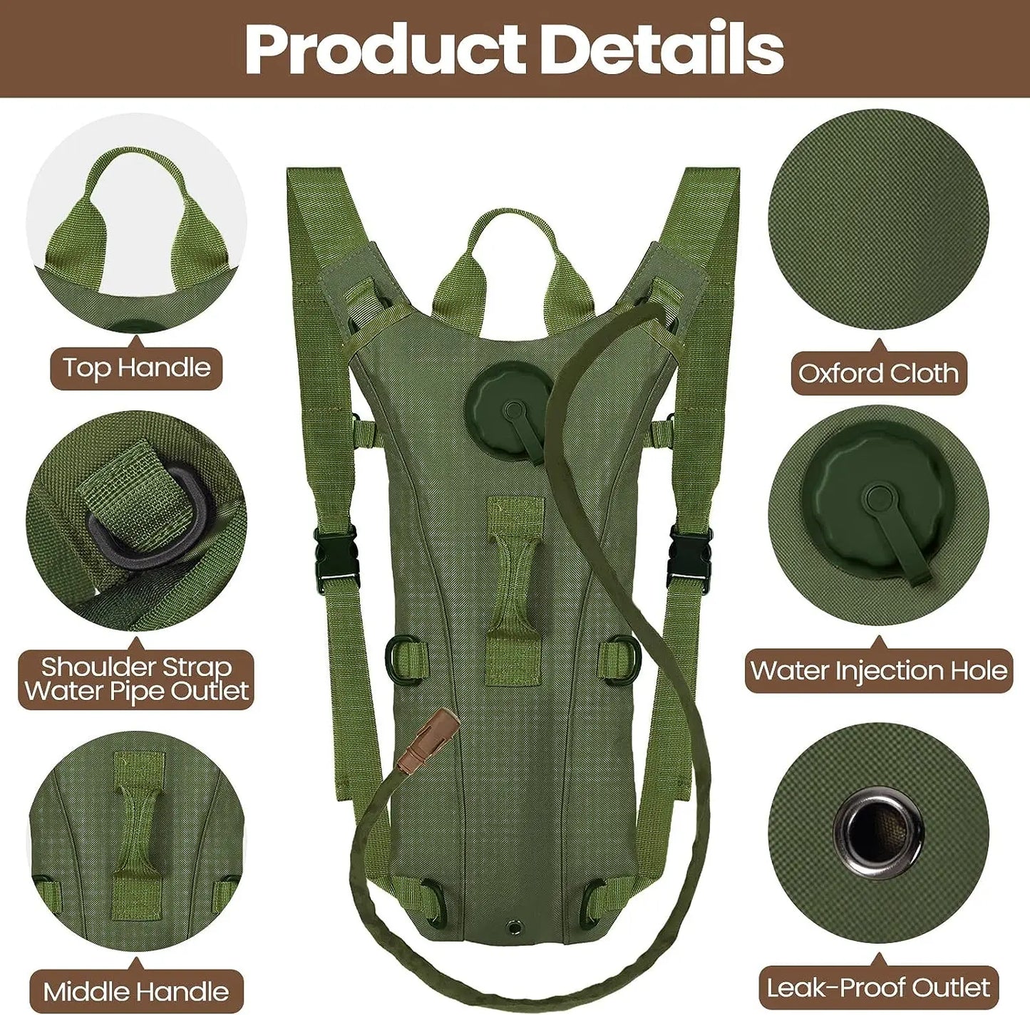 3L Hydration Pack, Hydration Backpack & Water Backpack with Water Bladder for Hiking, Running, Cycling, Trail Running & Outdoor Use