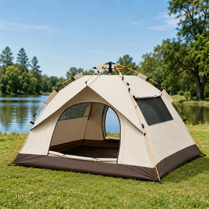 2-3 Person Pop-Up Tent, Canopy & Sun Shade — Automatic Instant Tent & Beach Tent for Camping, Beach, Picnics & Festivals